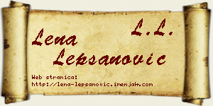 Lena Lepšanović vizit kartica